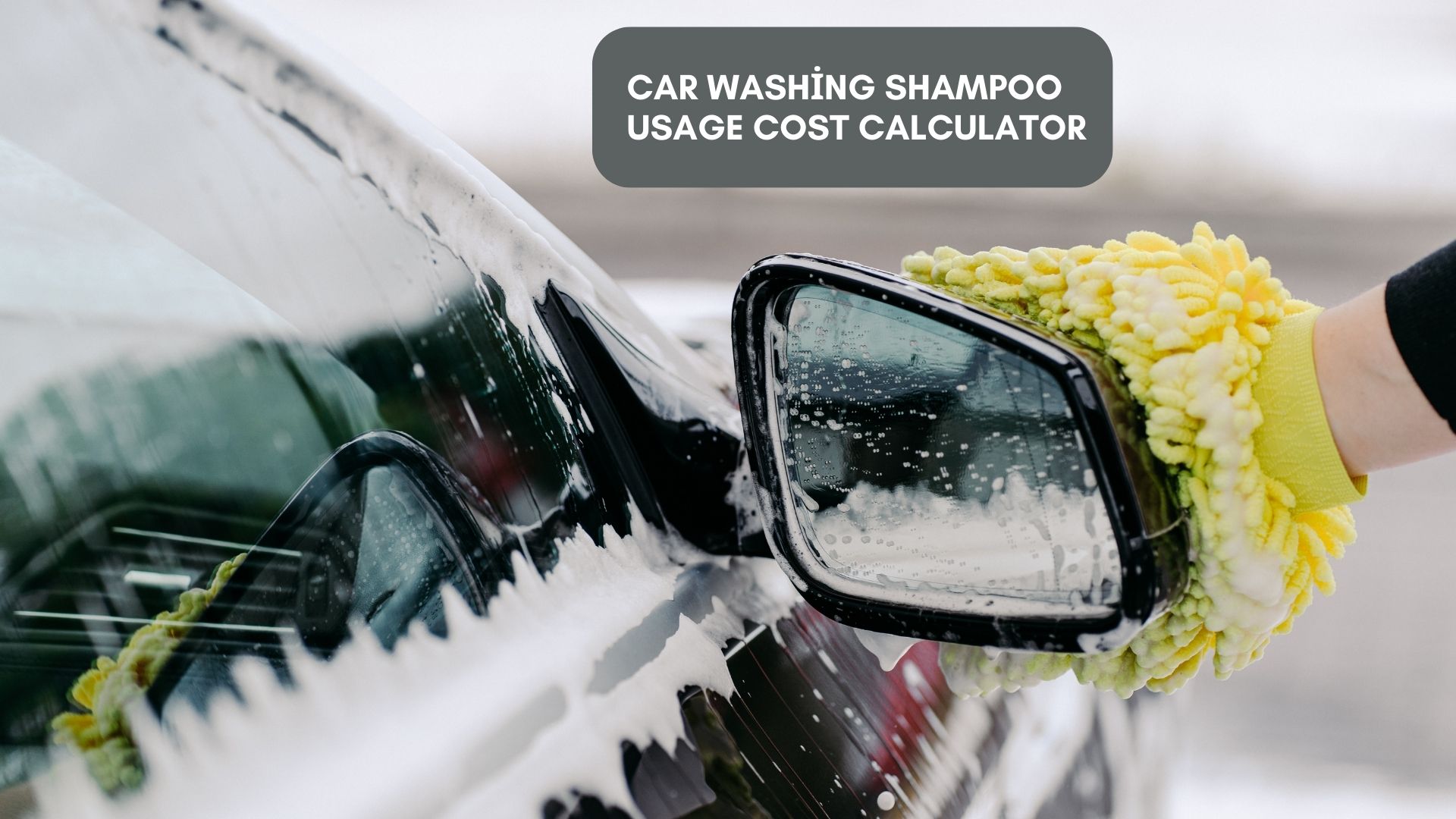 A clean car being washed with soap bubbles