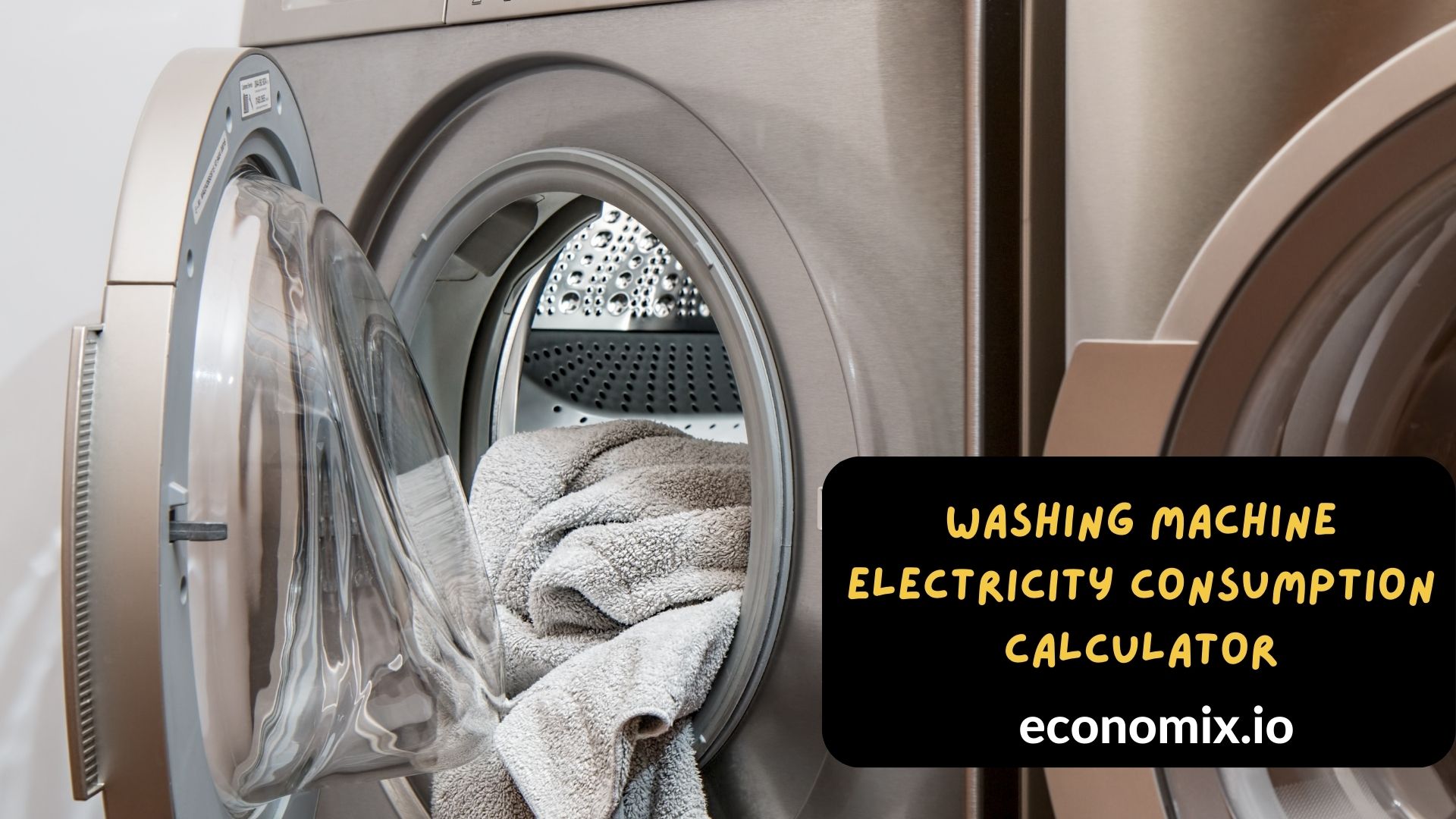 Illustration of washing machine electricity consumption