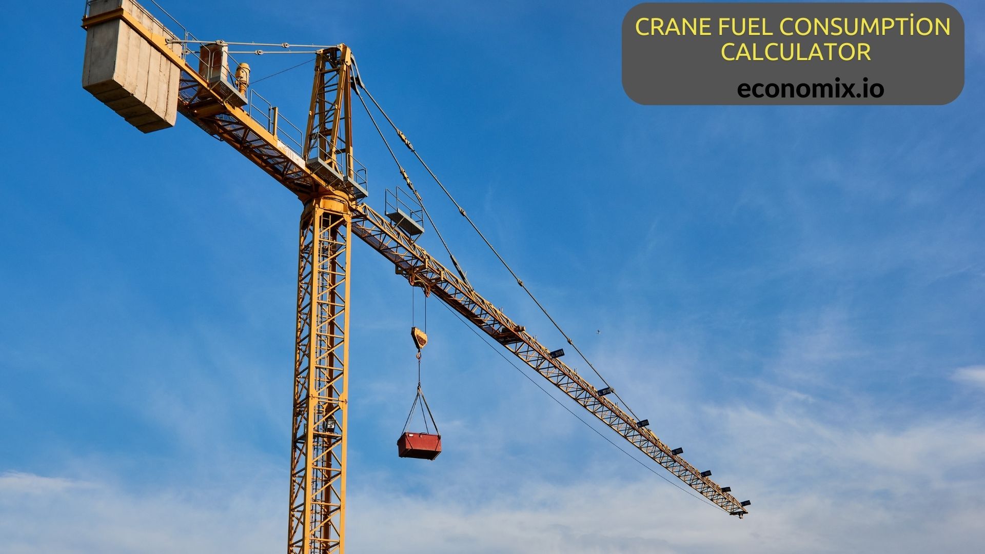 Illustration of a crane fuel consumption calculator for efficient fuel management