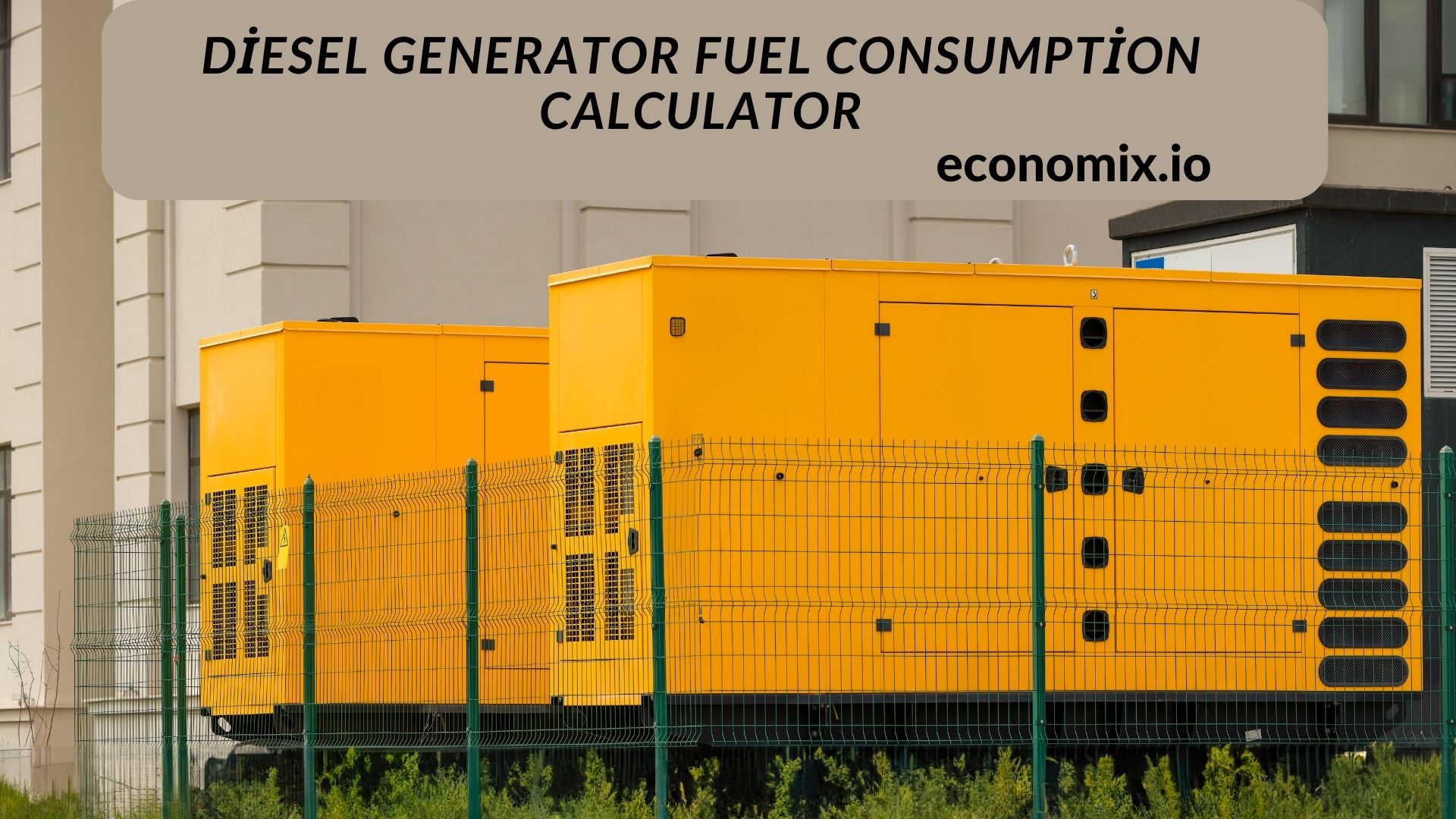 Illustration of a diesel generator fuel consumption calculator