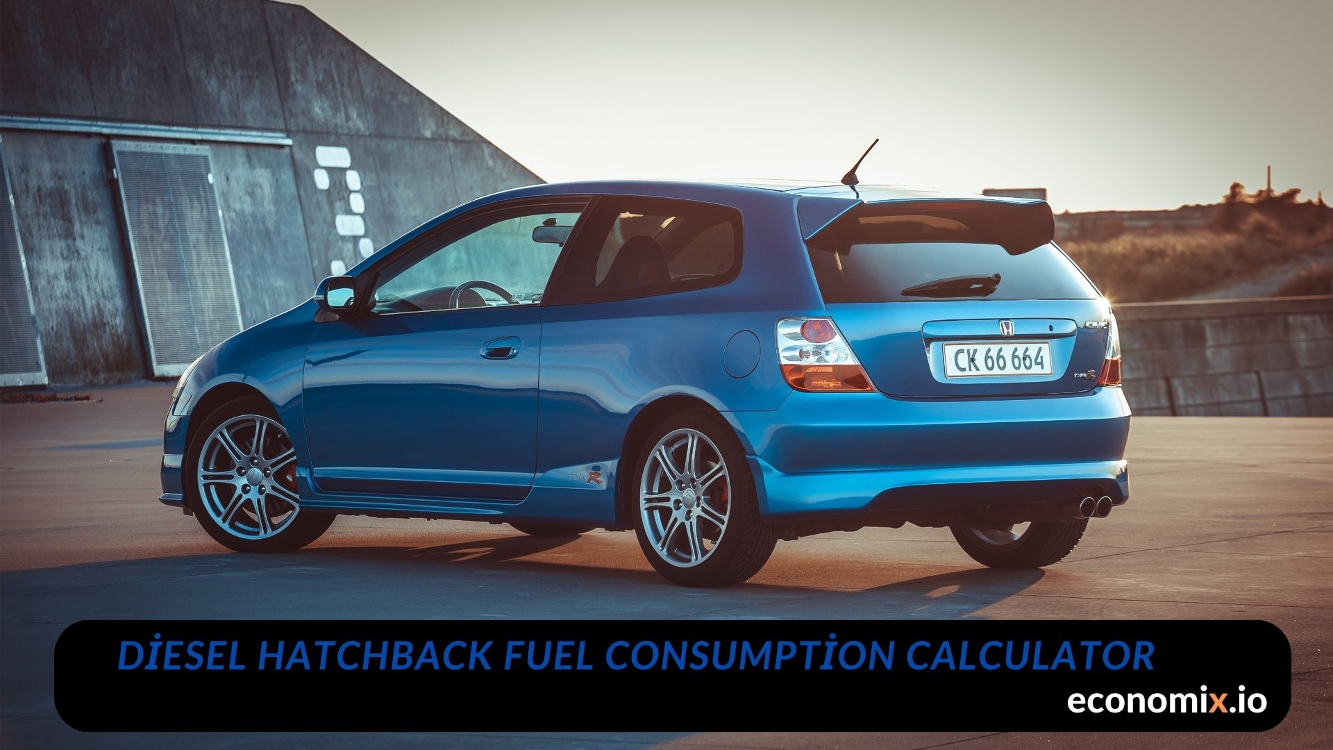 Illustration of a diesel hatchback fuel consumption calculator