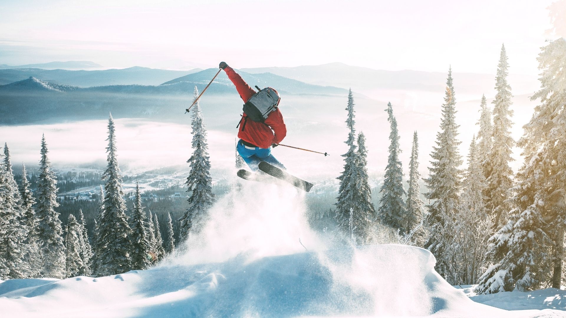 A skier descending a snowy mountain, planning their time using the Skiing Time Cost Calculator